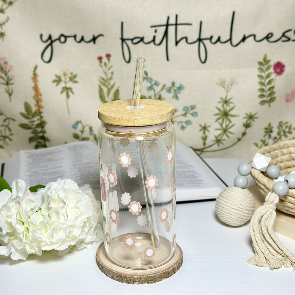 Spirit Lead Me - 16oz Glass Cup 🌸